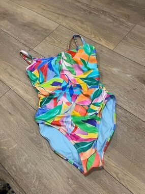 La Blanca floral one piece swimsuit Sz 8